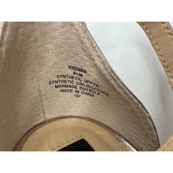 Steven By Steve Madden Vienna Sandals Size 8.5M Metallic Gold Heeled Slingback - Picture 3 of 14